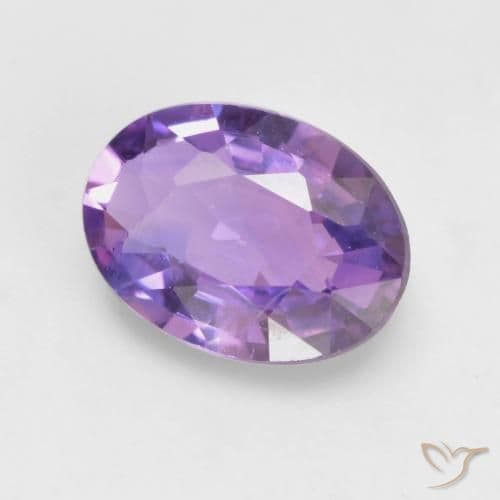 0.58ct Medium Pink Violet Sapphire, Oval Cut, 6.2x4.6 mm
