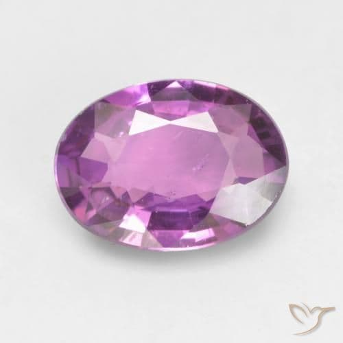 0.78ct Deep Pinkish Purple Sapphire, Oval Cut, 6x4.8 mm