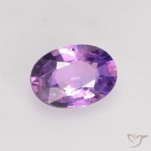 0.68ct Natural Deep Violet Sapphire, Oval Cut, 6.5x4.6 mm