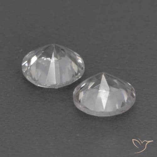 0.78ct Natural White Sapphire, Round Cut, 4.43 mm