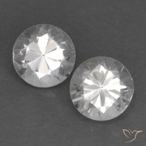 0.77ct Natural White Sapphire, Round Cut, 4.29 mm