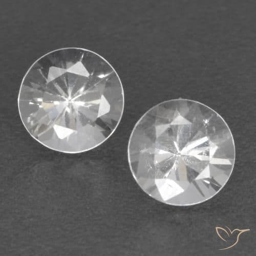 0.71ct Natural White Sapphire, Round Cut, 4.14 mm