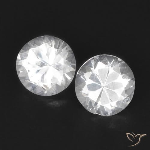 0.68ct Natural White Sapphire, Round Cut, 4.21 mm