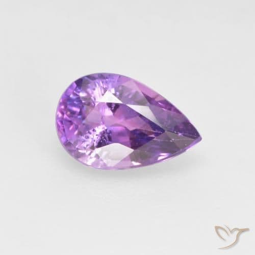 0.48ct Reddish Purple Sapphire, Pear Shape, 6.4x4.2 mm