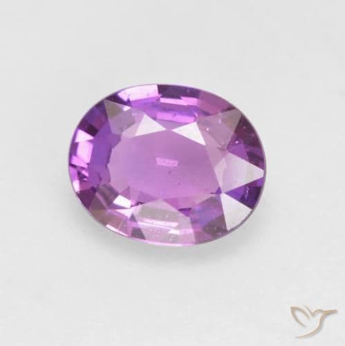 0.78ct Deep Pinkish Purple Sapphire, Oval Cut, 6x4.8 mm