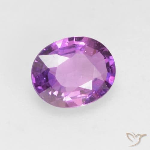 0.57ct Natural Medium Purple Sapphire, Oval Cut, 5.9x4.8 mm
