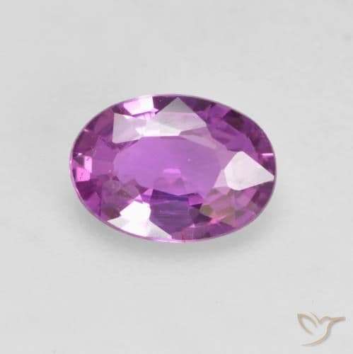 0.71ct Natural Reddish Purple Sapphire, Oval Cut, 6.1x4.2 mm