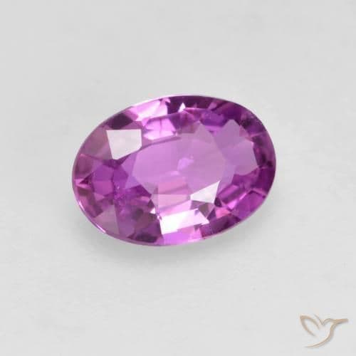 0.47ct Natural Intense Purple Sapphire, Oval Cut, 5.9x4.2 mm