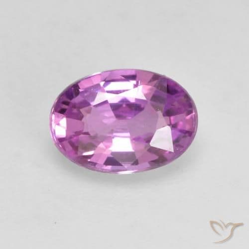 0.71ct Natural Reddish Purple Sapphire, Oval Cut, 6.1x4.2 mm