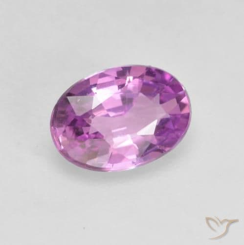 0.61ct Intense Pinkish Purple Sapphire, Oval Cut, 6x4.3 mm