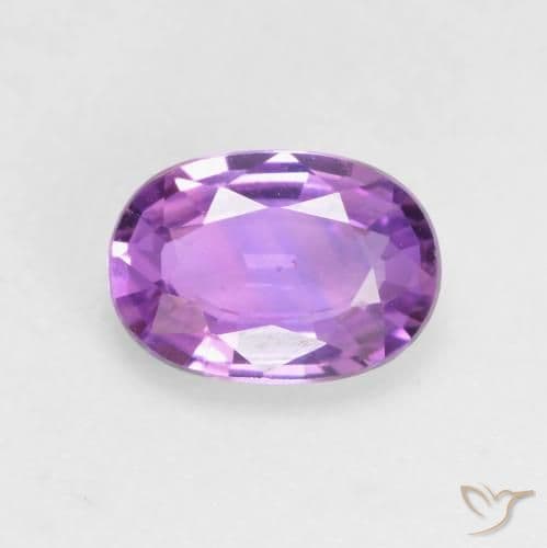0.64ct Natural Intense Purple Sapphire, Oval Cut, 6.2x4.2 mm