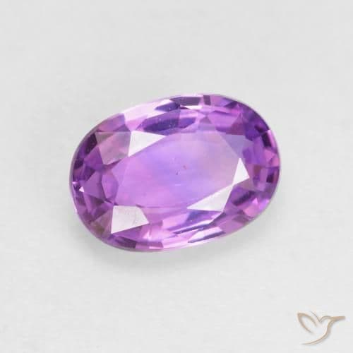 0.64ct Natural Violet Purple Sapphire, Oval Cut, 6.2x4.3 mm