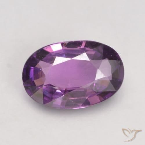 0.58ct Natural Medium Purple Sapphire, Oval Cut, 6.7x4.4 mm