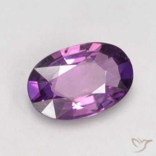0.57ct Natural Medium Purple Sapphire, Oval Cut, 6.5x4.4 mm