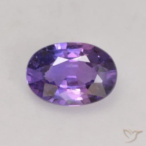 0.49ct Natural Deep Purple Sapphire, Oval Cut, 5.8x4 mm