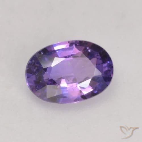 0.50ct Natural Deep Purple Sapphire, Oval Cut, 5.8x4.1 mm