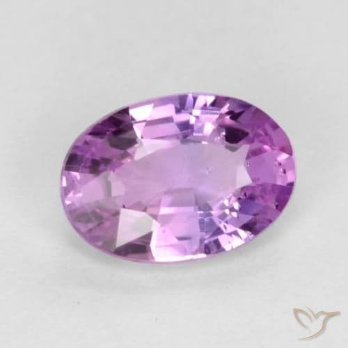 0.55ct Medium Pinkish Purple Sapphire, Oval Cut, 5.9x4.1 mm