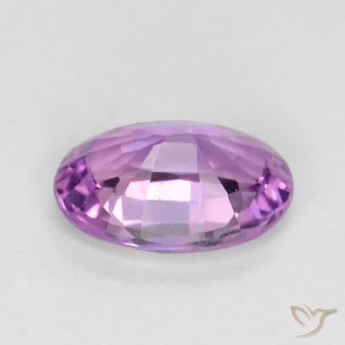 0.55ct Medium Pinkish Purple Sapphire, Oval Cut, 5.9x4.1 mm