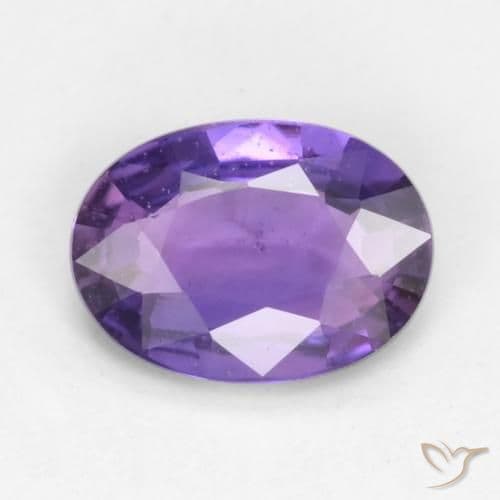 0.76ct Natural Deep Violet Sapphire, Oval Cut, 6.3x4.6 mm