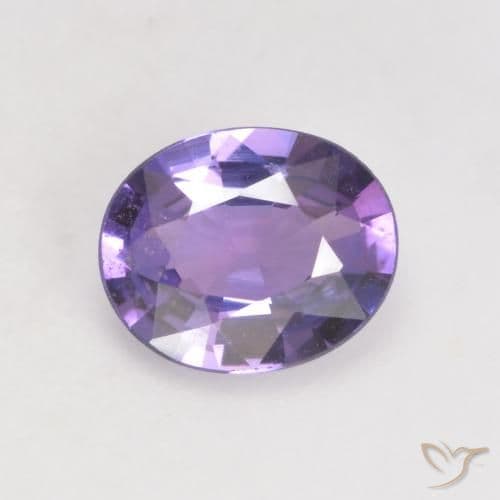 0.74ct Medium-Dark Violet Sapphire, Oval Cut, 6.1x5.3 mm