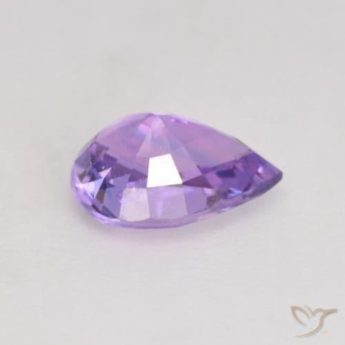0.64ct Medium Violet Sapphire, Pear Shape, 6.2x4.4 mm