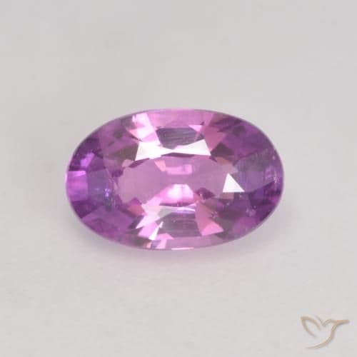 0.46ct Bright Pinkish Purple Sapphire, Oval Cut, 6.1x4 mm