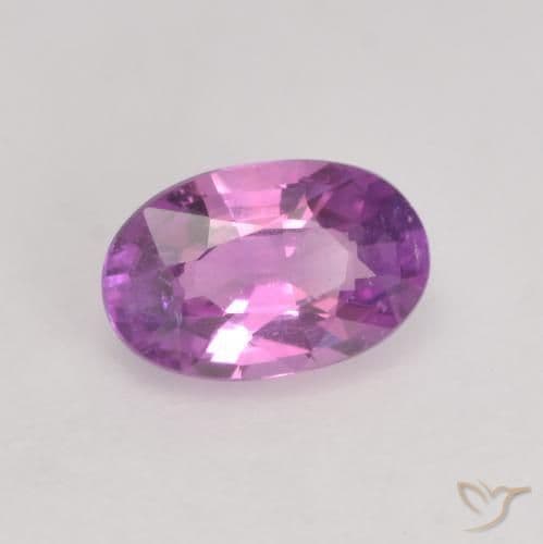 0.55ct Deep Pinkish Purple Sapphire, Oval Cut, 6.2x4 mm