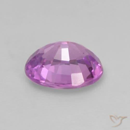 0.53ct Natural Medium Purple Sapphire, Oval Cut, 5.5x4.4 mm