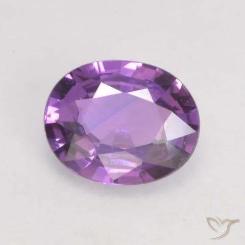 0.76ct Natural Medium Violet Sapphire, Oval Cut, 5.7x4.8 mm
