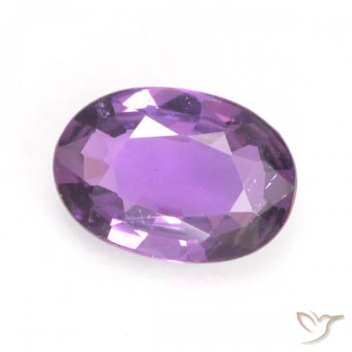 0.62ct Medium Light Violet Sapphire, Oval Cut, 6.5x4.4 mm
