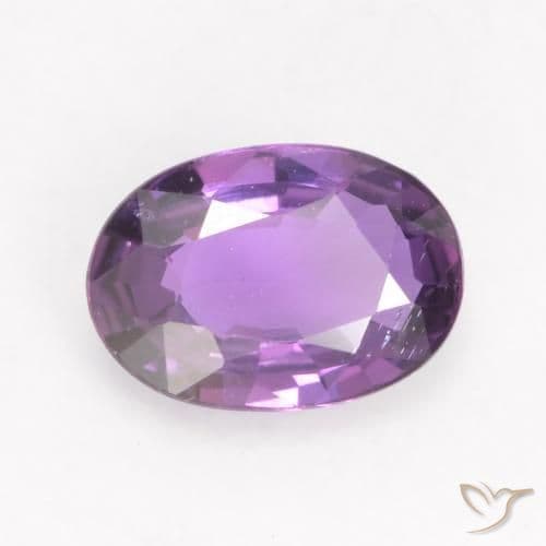 0.52ct Natural Medium Violet Sapphire, Oval Cut, 6.3x4.4 mm