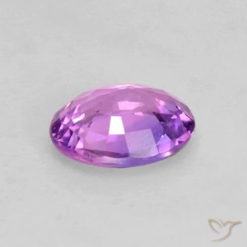 0.50ct Intense Pinkish Purple Sapphire, Oval Cut, 5.6x4.4 mm