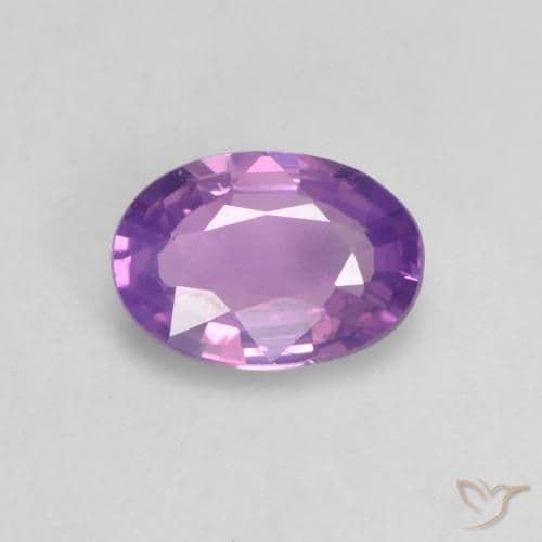 0.62ct Medium Light Violet Sapphire, Oval Cut, 6.5x4.4 mm