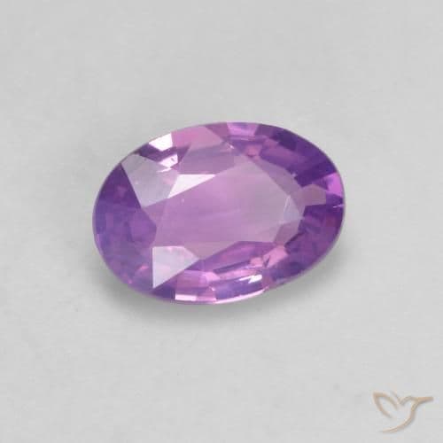 0.63ct Natural Medium Violet Sapphire, Oval Cut, 6.4x4.4 mm
