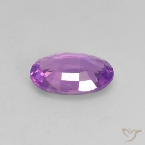 0.63ct Natural Medium Violet Sapphire, Oval Cut, 6.4x4.4 mm
