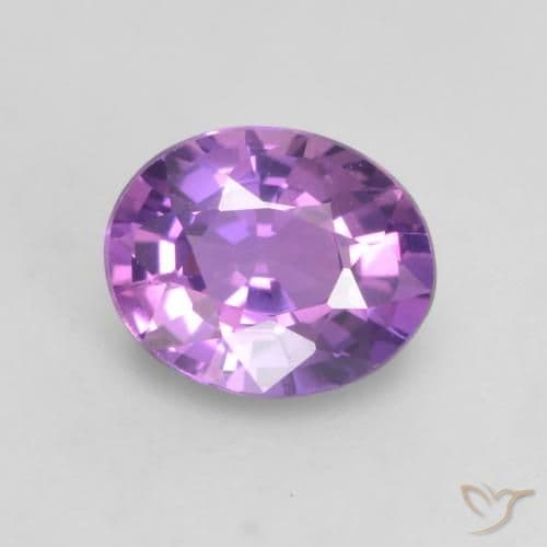 0.56ct Vivid Pink Violet Sapphire, Oval Cut, 5.4x4.4 mm