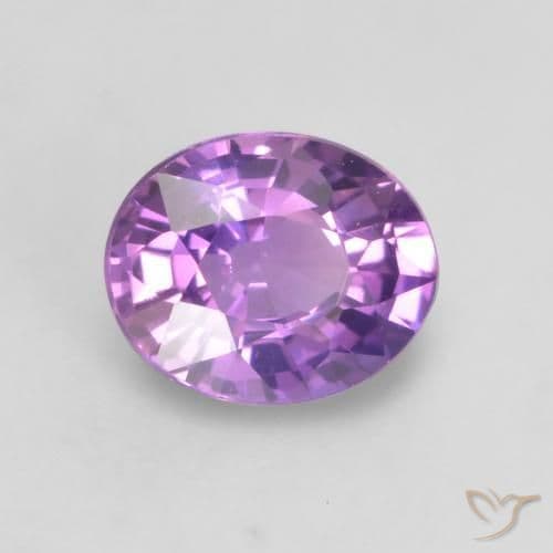 0.56ct Vivid Pink Violet Sapphire, Oval Cut, 5.4x4.4 mm