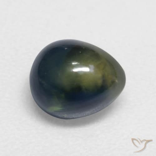 1.39ct Natural Dark Green Sapphire, Pear Shape, 6.3x5.2 mm