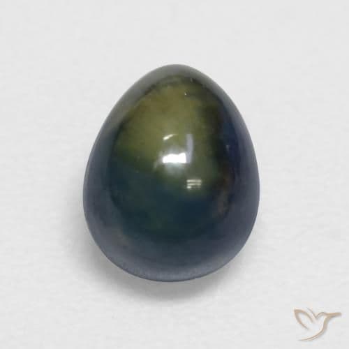 1.39ct Natural Dark Green Sapphire, Pear Shape, 6.3x5.2 mm