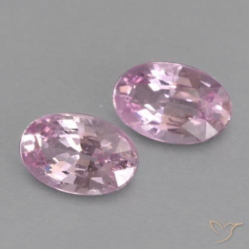 0.56ct Very Light Royal Purple Pink Sapphire, Oval Cut, 4.9x3.1 mm