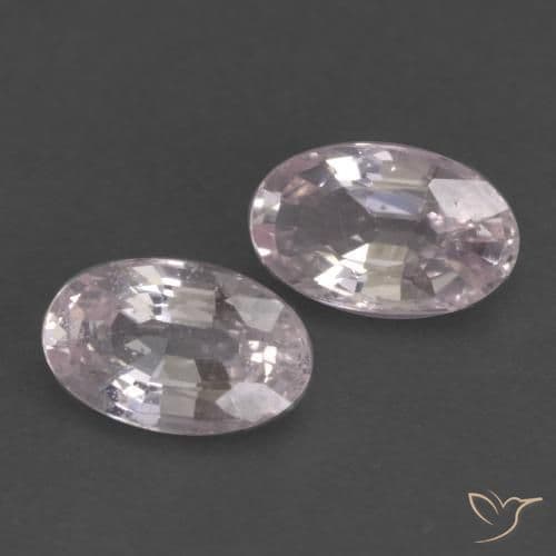 0.62ct Purplish-pink White Sapphire, Oval Cut, 5.1x3.2 mm