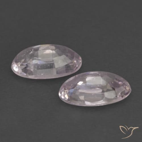 0.62ct Purplish-pink White Sapphire, Oval Cut, 5.1x3.2 mm