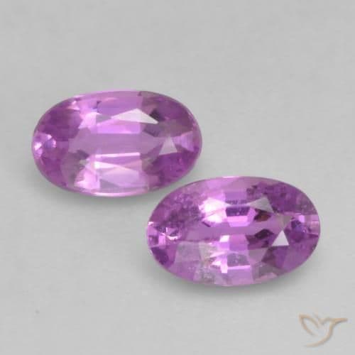 0.56ct Natural Medium Purple Sapphire, Oval Cut, 4.9x3.1 mm