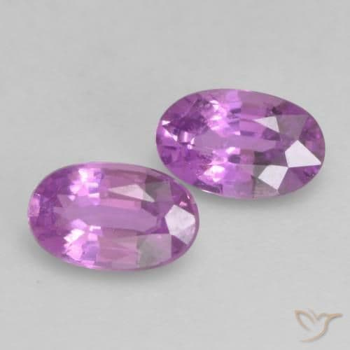 0.60ct Natural Intense Purple Sapphire, Oval Cut, 5x3.1 mm