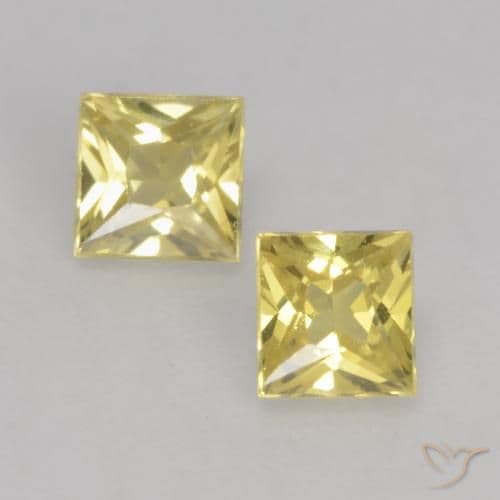 0.71ct Natural Tuscany Yellow Sapphire, Square, 3.7x3.6 mm