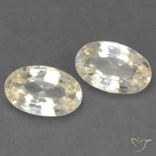 0.44ct Natural Light Yellow Sapphire, Oval Cut, 4.7x3 mm