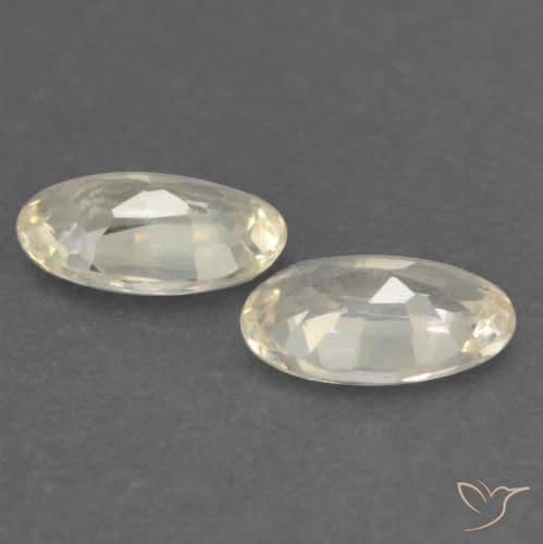 0.44ct Natural Light Yellow Sapphire, Oval Cut, 4.7x3 mm
