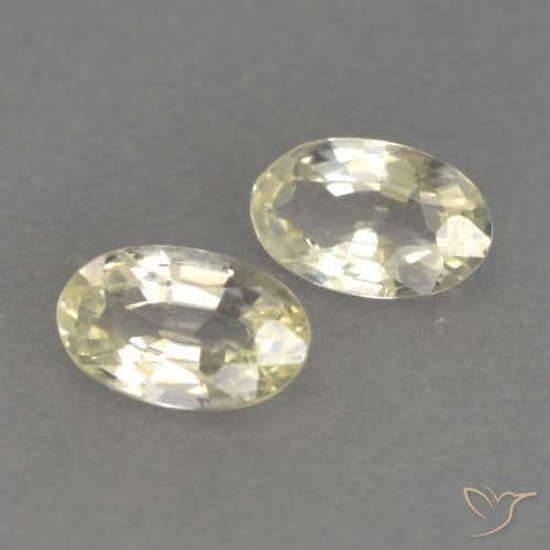 0.46ct Natural Light Yellow Sapphire, Oval Cut, 4.8x3 mm