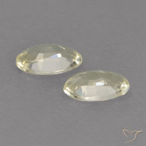 0.46ct Natural Light Yellow Sapphire, Oval Cut, 4.8x3 mm