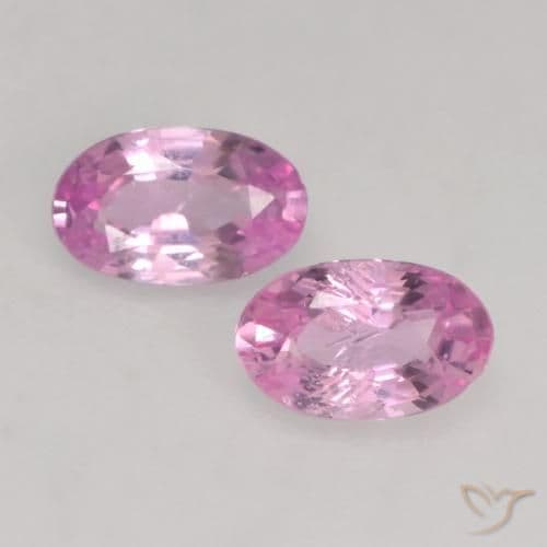 0.55ct Very Light Royal Purple Pink Sapphire, Oval Cut, 5x3.1 mm
